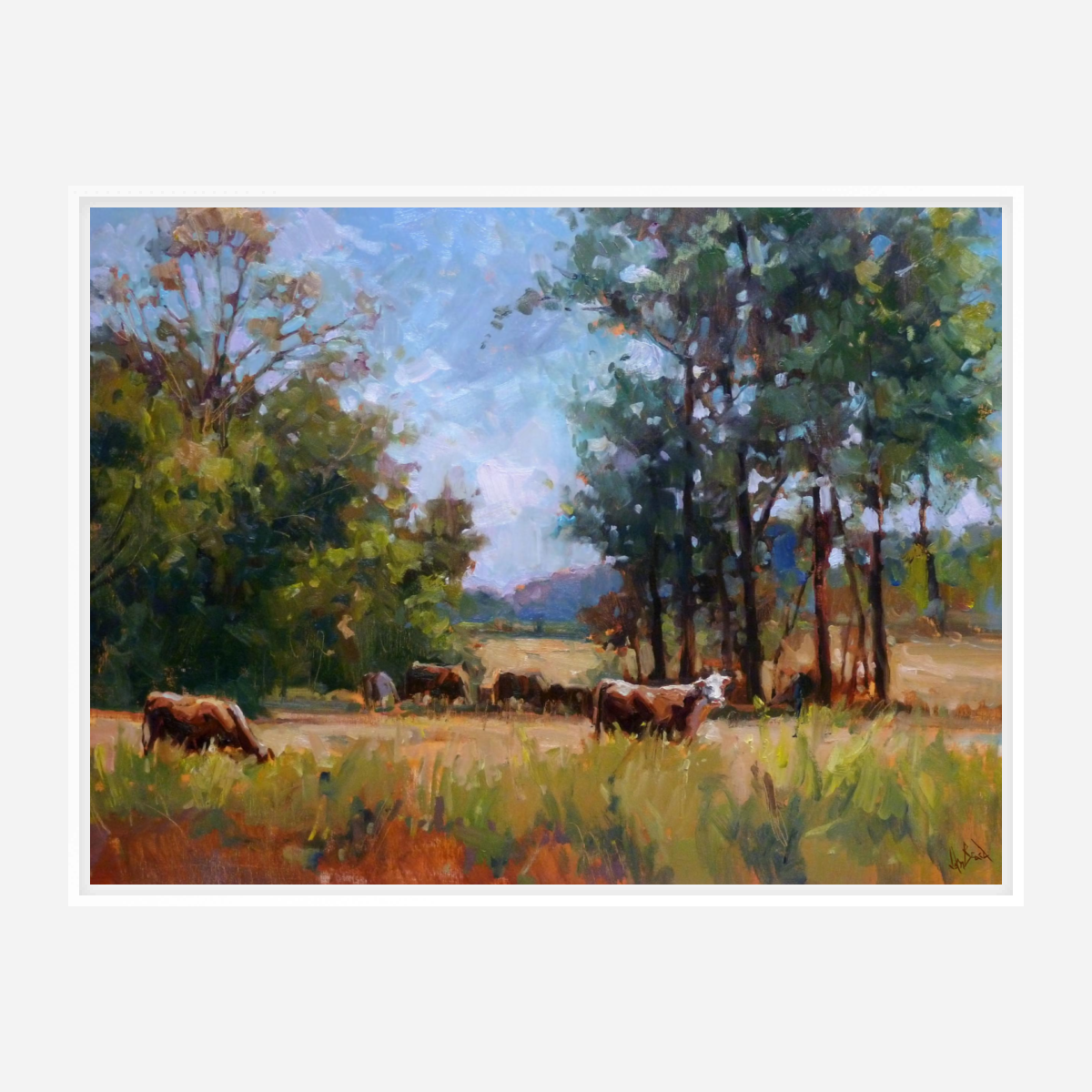 Sunny Pastures Artist Enhanced Canvas Print