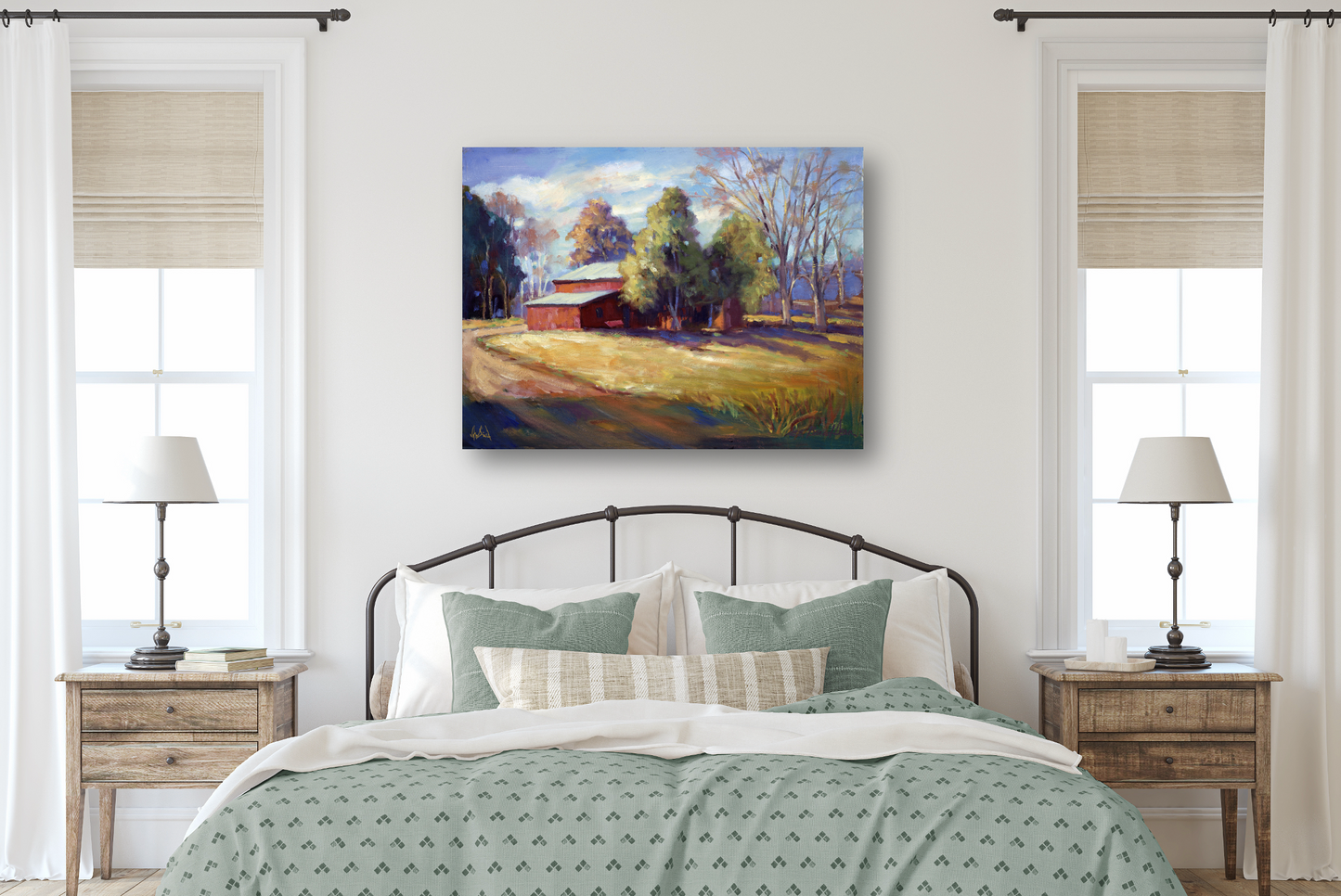 Syler's Barn Artist Enhanced Canvas Print