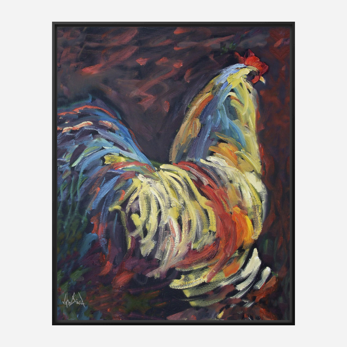 Terry's Chicken Artist Enhanced Canvas Print