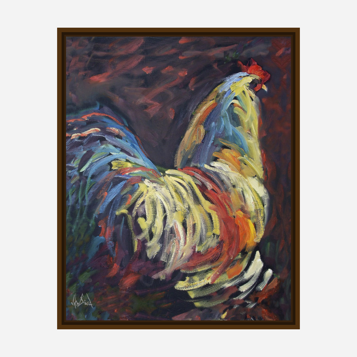 Terry's Chicken Artist Enhanced Canvas Print