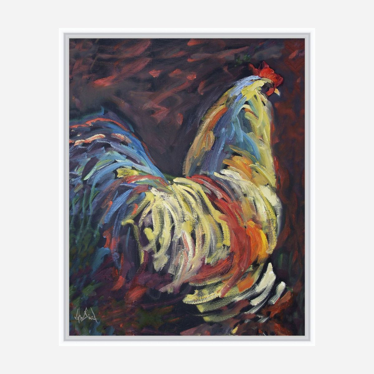 Terry's Chicken Artist Enhanced Canvas Print