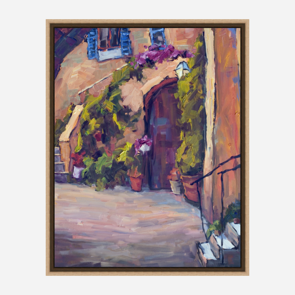 Through an Archway Artist Enhanced Canvas Print