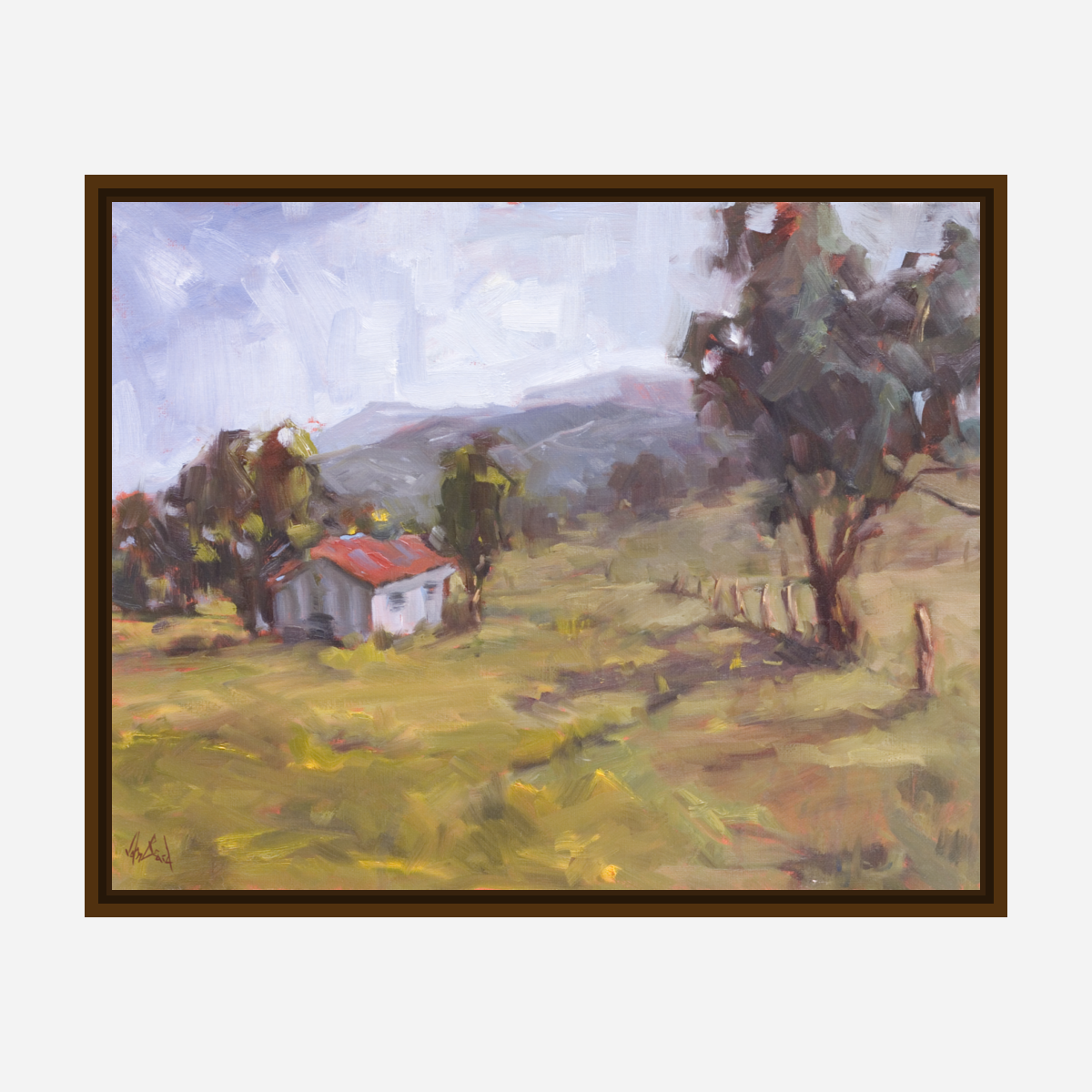 Tuscan Cottage Artist Enhanced Canvas Print