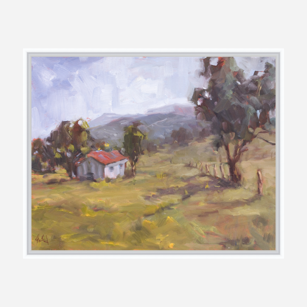 Tuscan Cottage Artist Enhanced Canvas Print