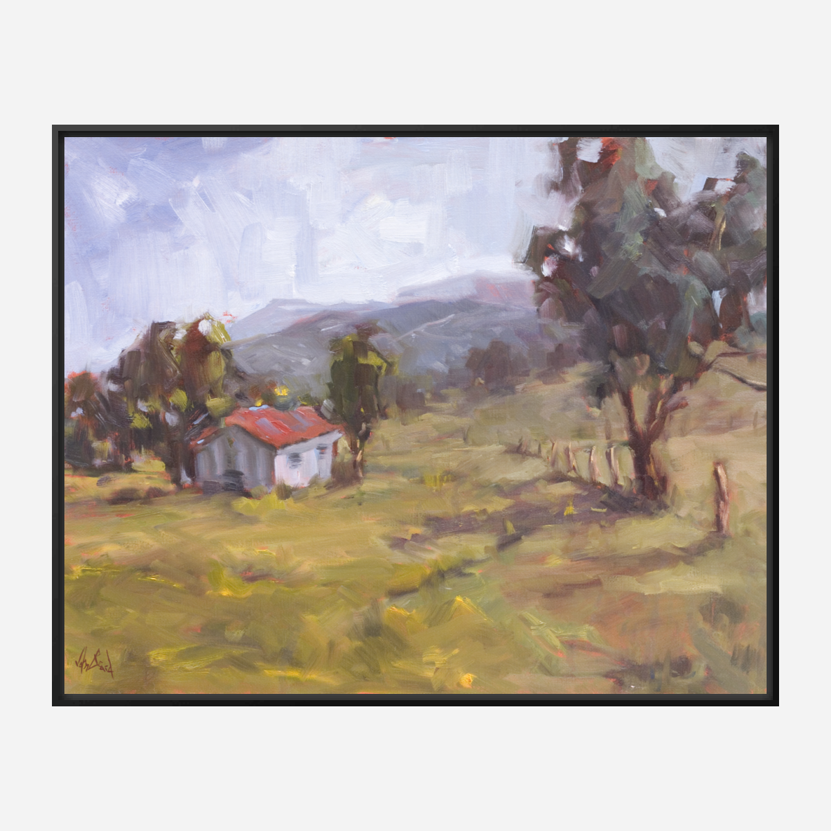 Tuscan Cottage Artist Enhanced Canvas Print