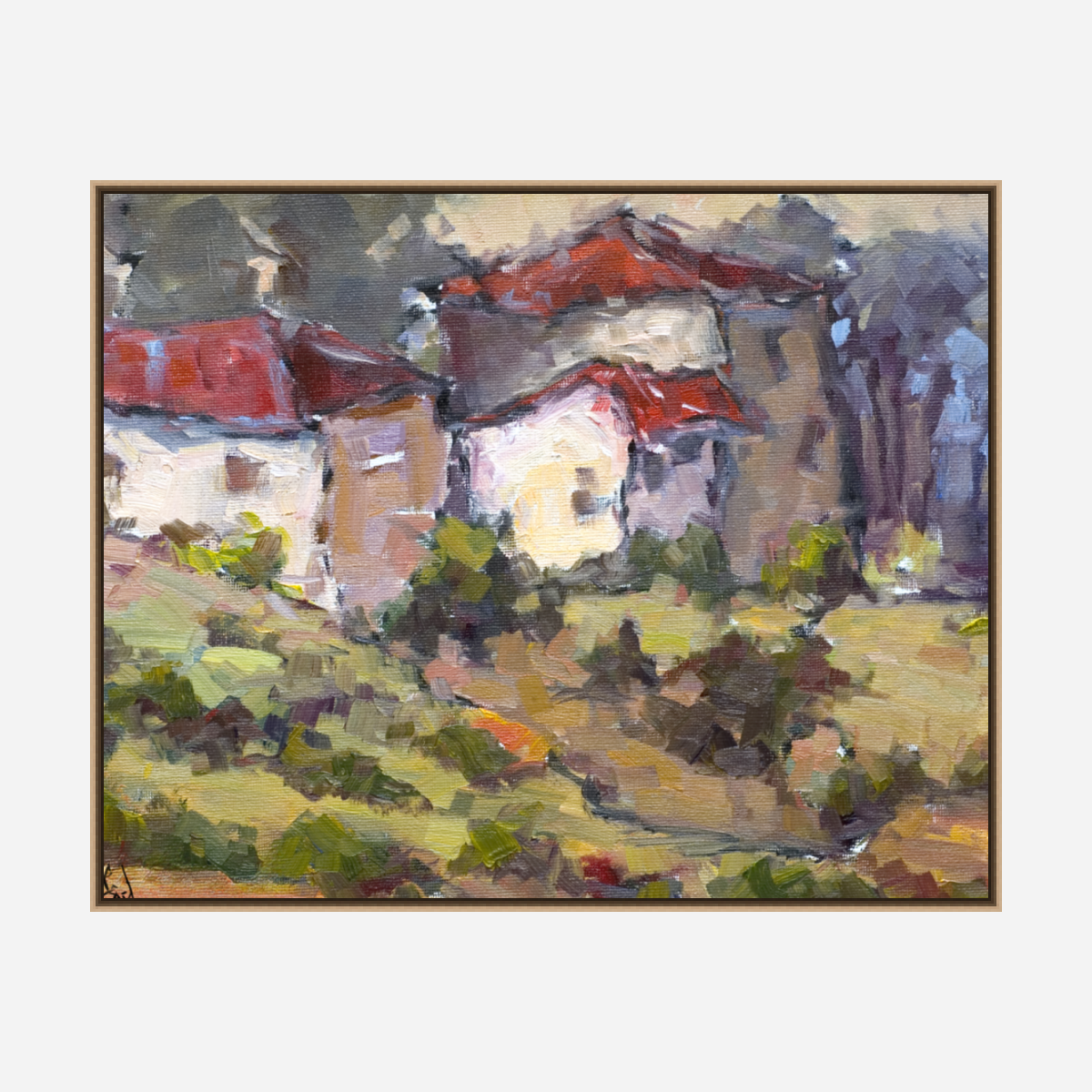 Tuscan Farmhouse Artist Enhanced Canvas Print