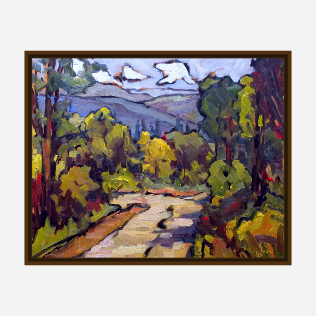 Tuscan Landscape Artist Enhanced Canvas Print