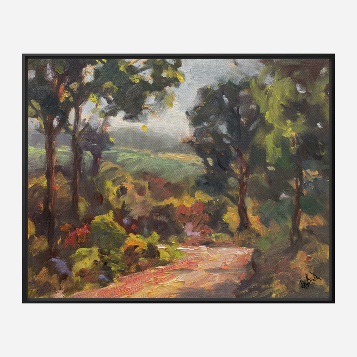 Tuscan Path Artist Enhanced Canvas Print