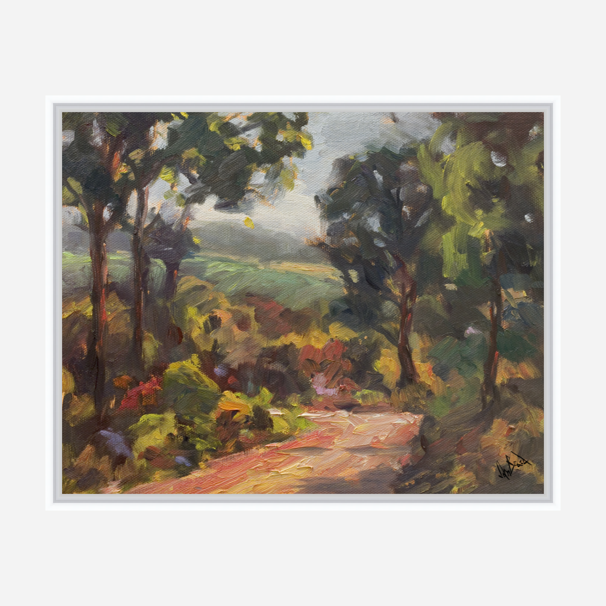 Tuscan Path Artist Enhanced Canvas Print