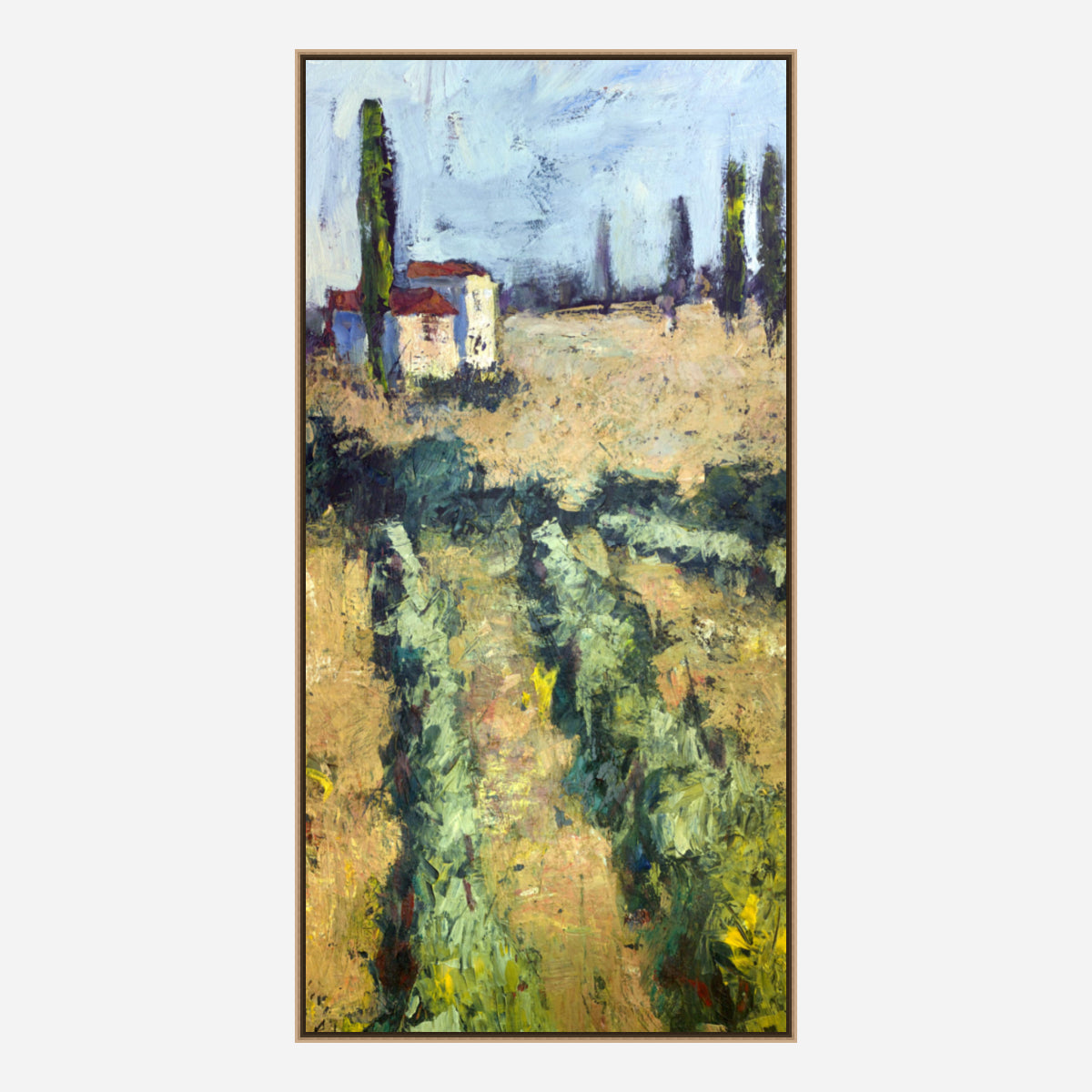 Tuscan Vineyard Artist Enhanced Canvas Print