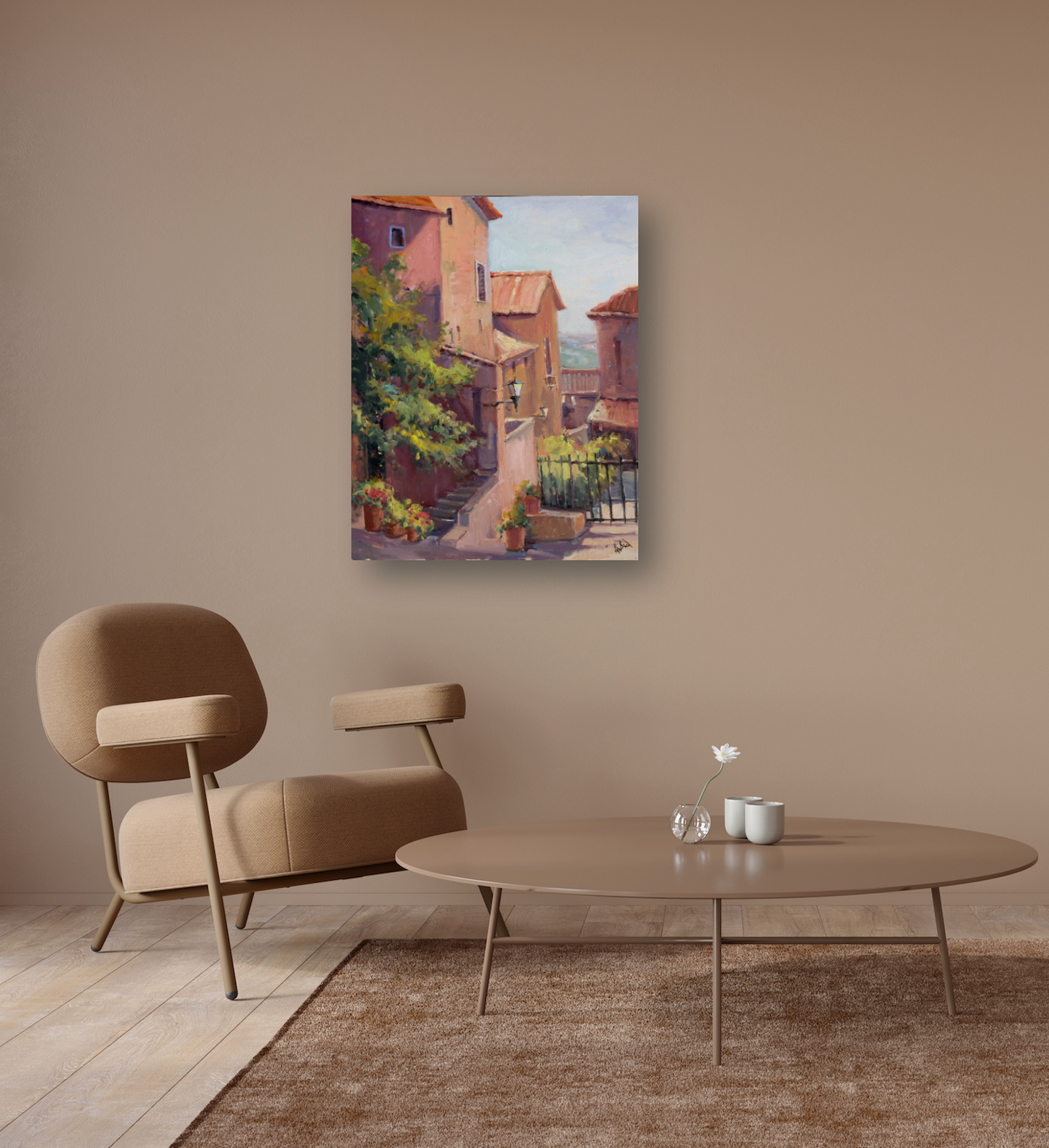 View of Cortona Artist Enhanced Canvas Print