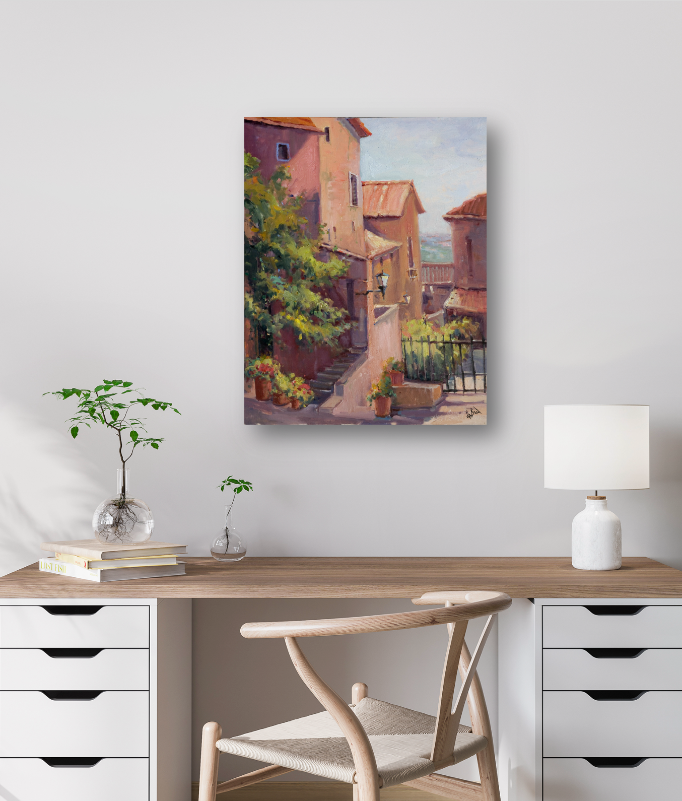 View of Cortona Artist Enhanced Canvas Print