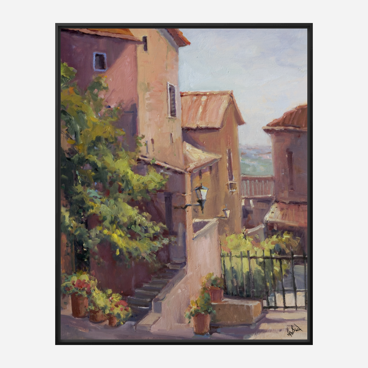 View of Cortona Artist Enhanced Canvas Print