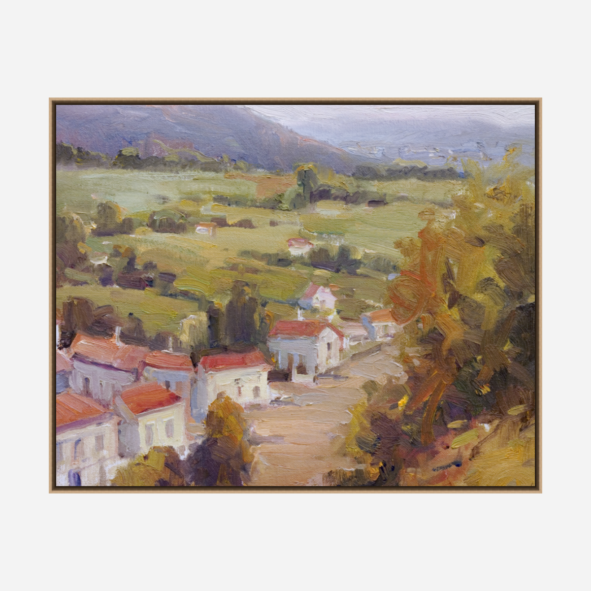 Village in France Artist Enhanced Canvas Print