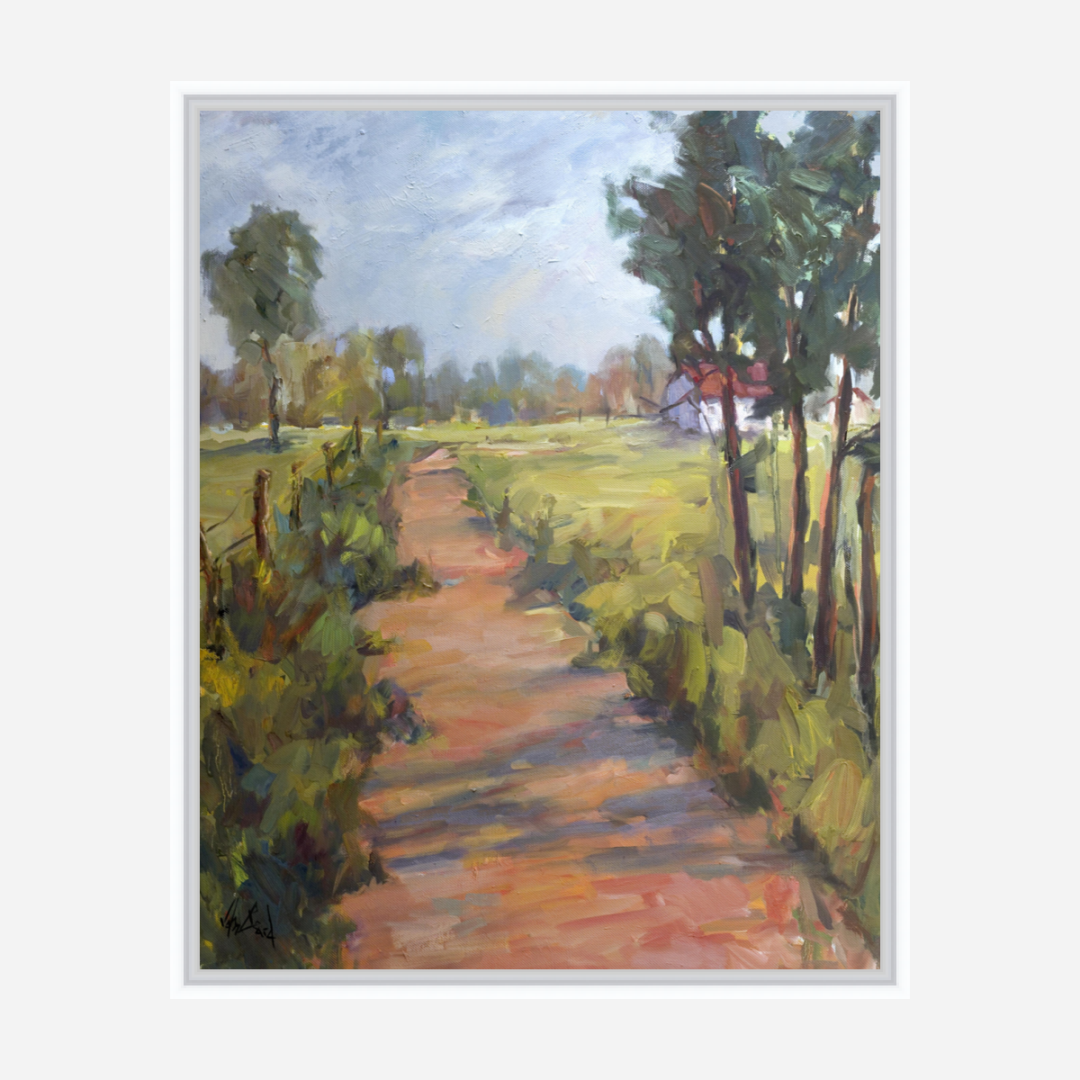 Walking in the Country I Artist Enhanced Canvas Print