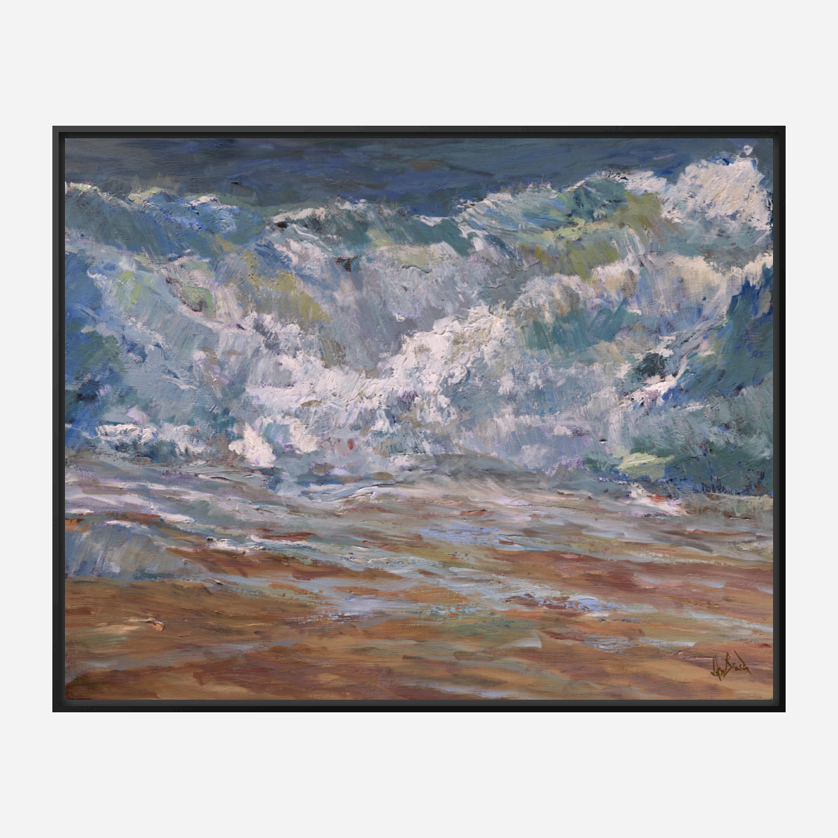 Waves Artist Enhanced Canvas Print