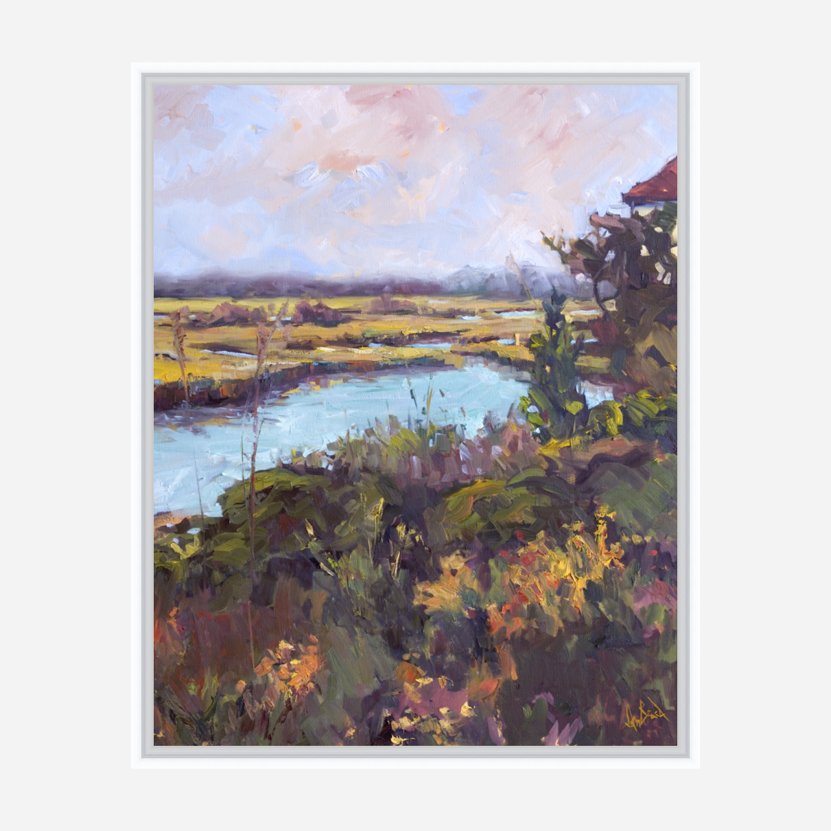 Wilmington Marsh Artist Enhanced Canvas Print