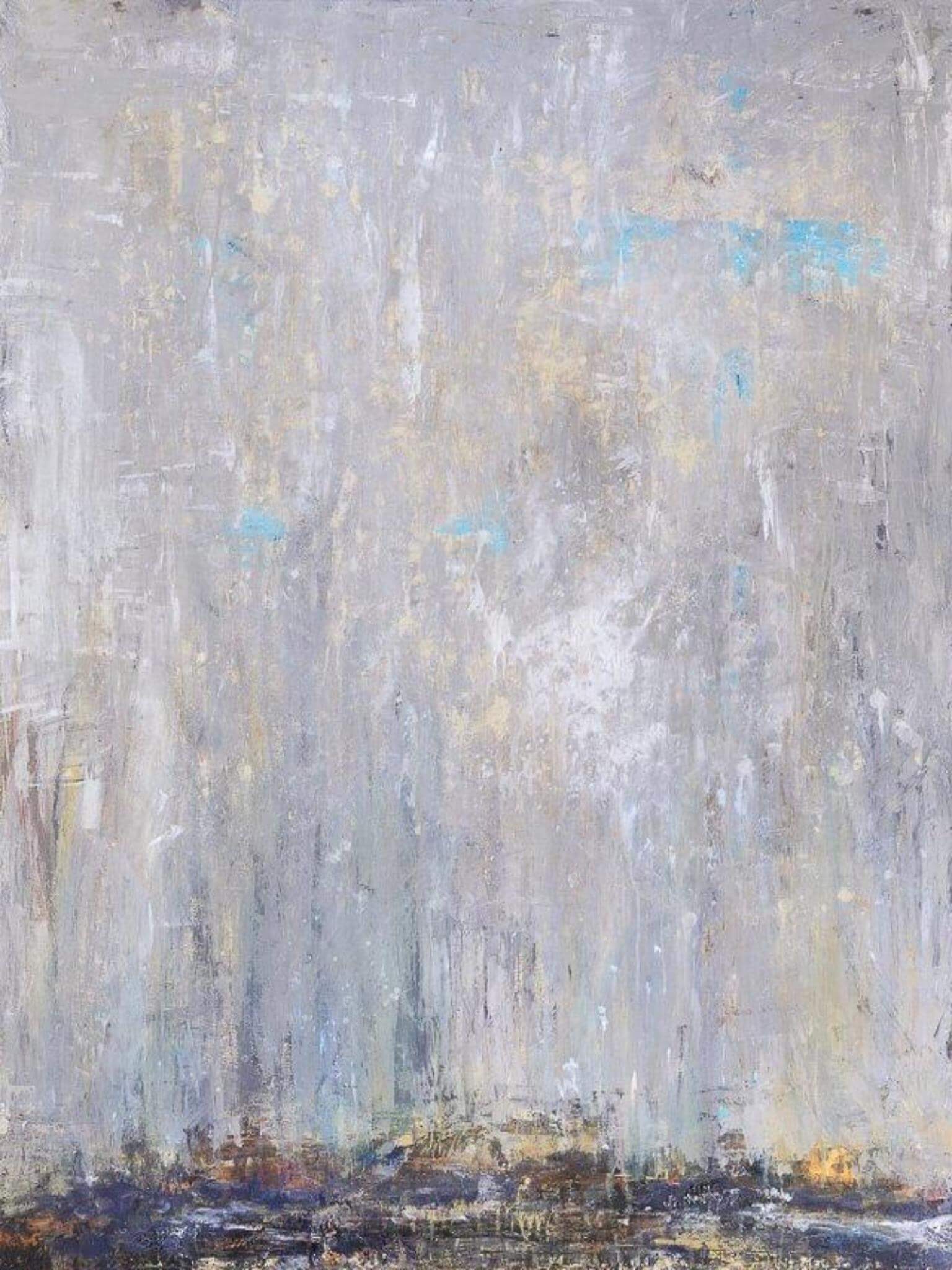 Abstract Art Blue Rain 3 John Beard Collection