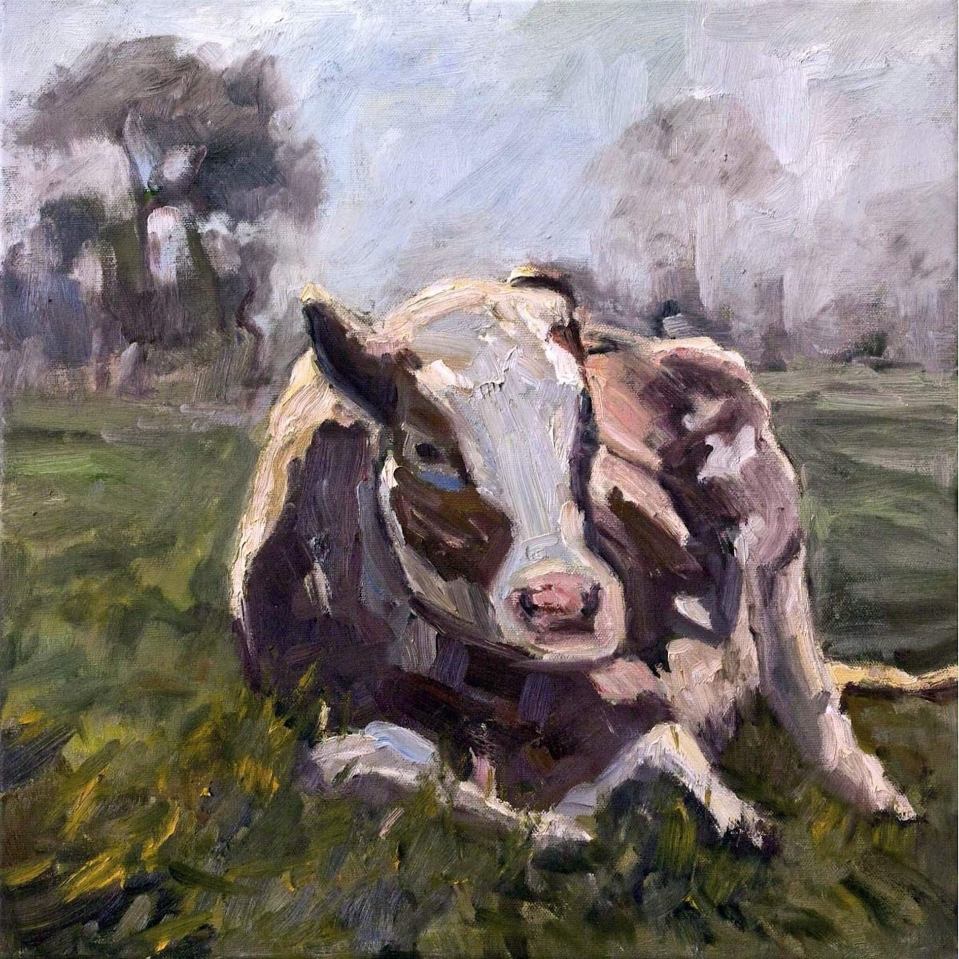 Realism Art Brown Cow John Beard Collection