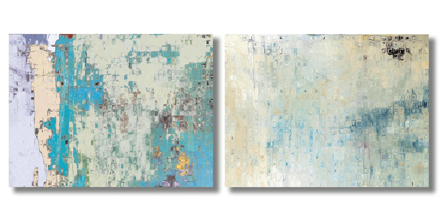Abstract Art Rain Series Set John Beard Collection