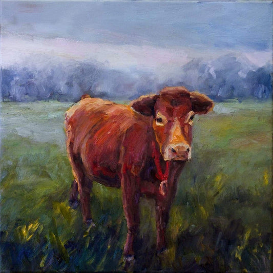 Realism Art Red Cow Bell John Beard Collection