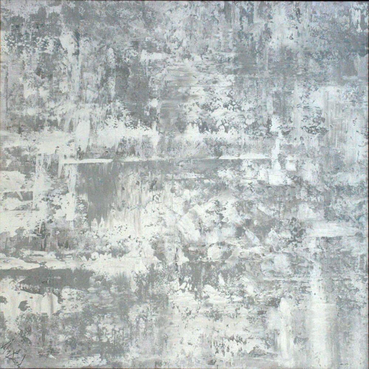 Abstract Art White Rain John Beard Collection